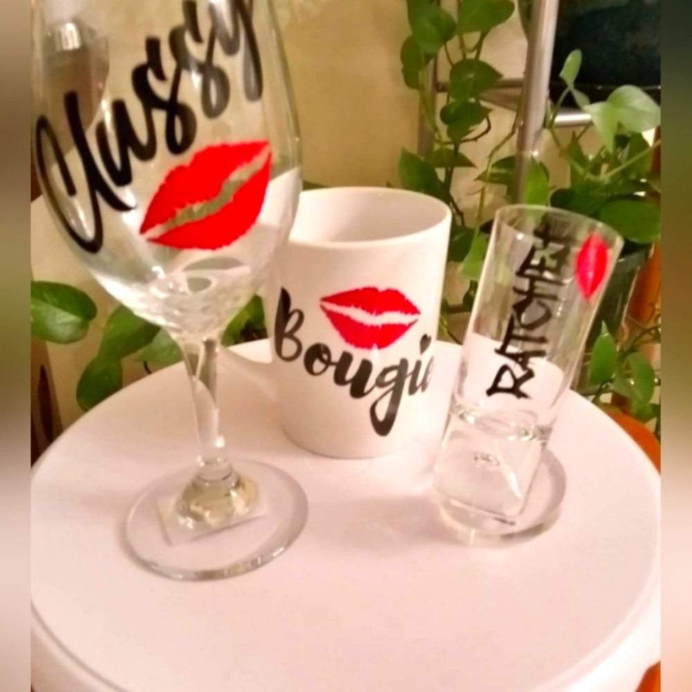 3 piece drinkware set